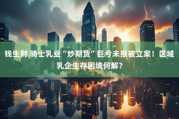 钱生财 骑士乳业“炒期货”巨亏未报被立案！区域乳企生存困境何解？
